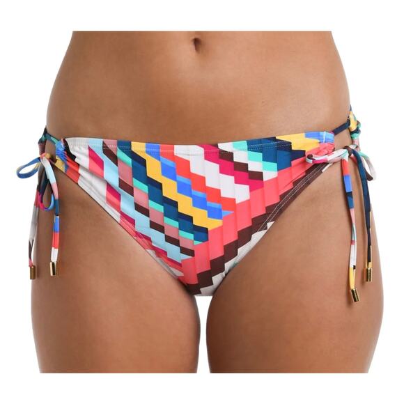 La Blanca Slice Of Paradise Adjustable Loop Hipster Bikini Bottom 10 NWT - Picture 1 of 4